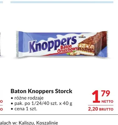 Baton Knoppers Storck promocja w Makro