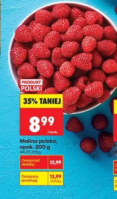 Maliny polskie promocja w Biedronka