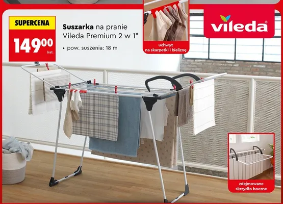 Suszarka na pranie Premium 2w1 promocja w Biedronka