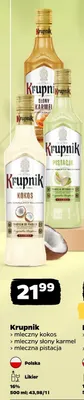 Likier Krupnik mleczna pistacja 16% promocja w Netto