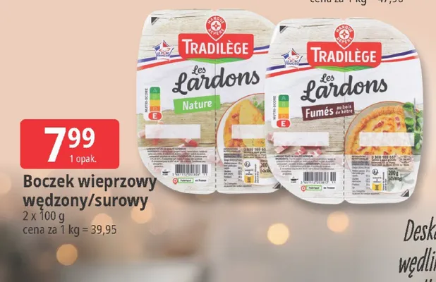 Boczek wieprzowy wędzony/surowy promocja w Leclerc