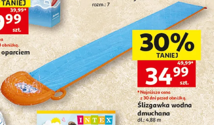 Ślizgawka wodna dmuchana promocja w Auchan