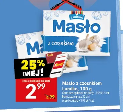 Masło z czosnkiem Lumiko promocja w Twój Market