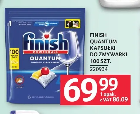 Kapsułki do zmywarki Finish Quantum promocja w Selgros