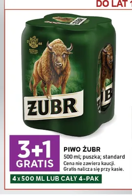 Piwo Żubr 4-pak promocja w Stokrotka
