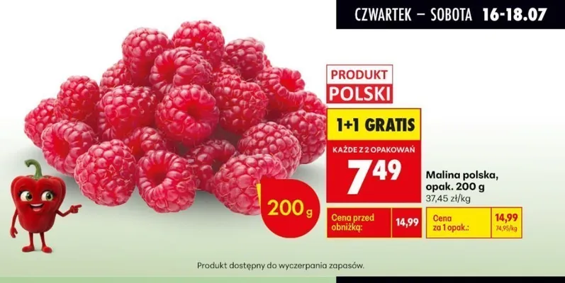 Malina polska promocja w Biedronka
