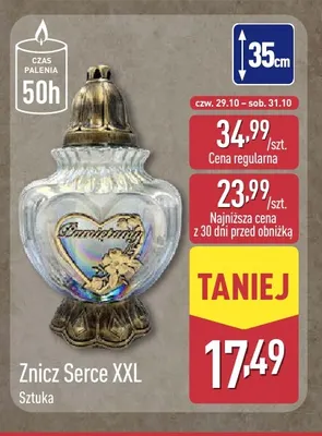 Znicz Serce Xxl promocja w Aldi
