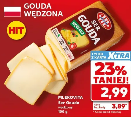 Ser Gouda wędzony MLEKOVITA promocja w Kaufland