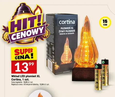 Wkład LED płomień Xl Cortina promocja w Twój Market