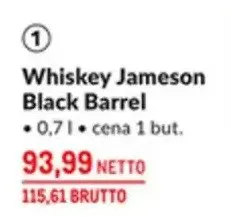 Whiskey Jameson Black Barrel promocja w Makro