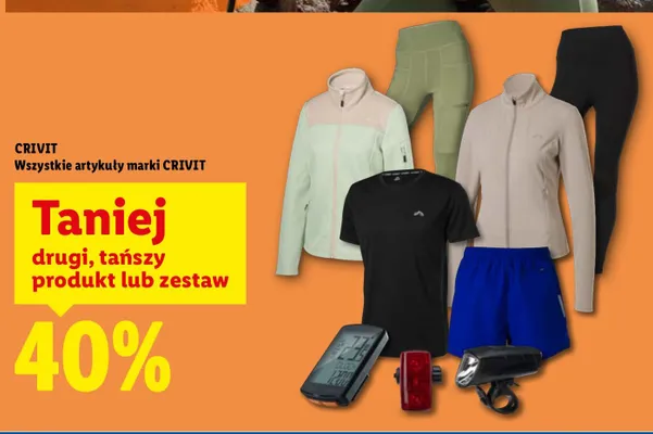 Wszystkie artykuły marki Crivit DRUGI -40% promocja w Lidl