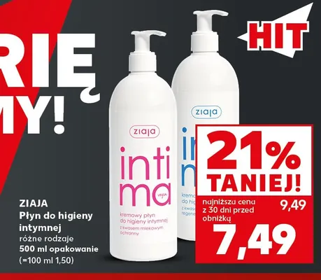 Płyn do higieny intymnej Ziaja promocja w Kaufland