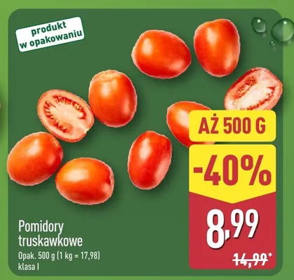 Pomidory truskawkowe klasa I promocja w Aldi