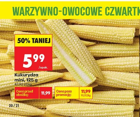 Kukurydza mini Biedronka promocja w Biedronka