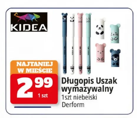 Długopis Uszak wymazywalny Kidea promocja w Leclerc