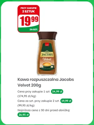 Kawa rozpuszczalna Jacobs Velvet promocja w Dino