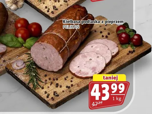 Kiełbasa podlaska z pieprzem Pelikan promocja w Prim Market
