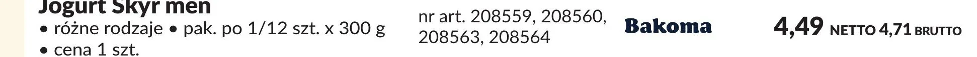 Jogurt Skyr men promocja w Makro