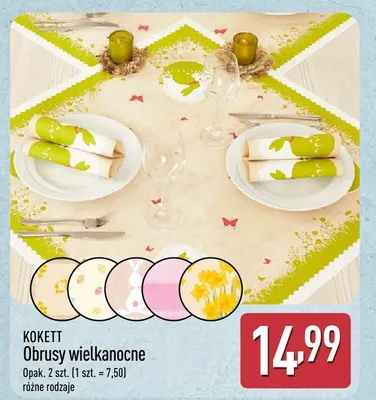 Obrusy wielkanocne promocja w Aldi