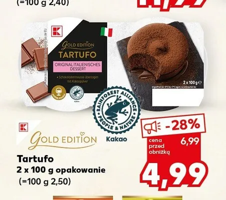 Tartufo Gold Edition 2-pak 100 g promocja w Kaufland