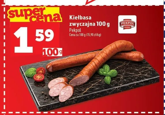 Kiełbasa zwyczajna Pekpol promocja w TOPAZ