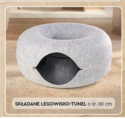 Składane legowisko-tunel Activ Pet promocja w Biedronka