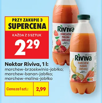 Nektar Riviva marchew-malina-jabłko promocja w Biedronka