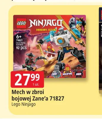 Klocki Lego Ninjago Mech w zbroi bojowej Zane'a 71827 promocja w Leclerc