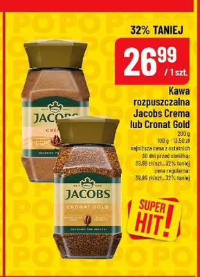 Kawa rozpuszczalna Jacobs Crema promocja w POLOmarket