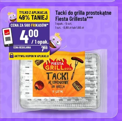 Tacki do grilla prostokątne Fiesta Grillesta promocja w POLOmarket