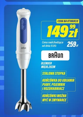Blender Braun MQ30.202m promocja w RTV EURO AGD