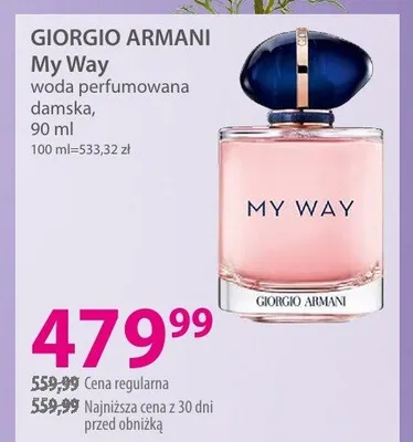 Woda perfumowana damska My Way promocja w Hebe