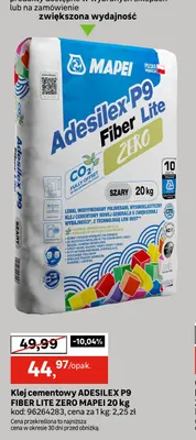 Klej cementowy Adesilex P9 Fiber Lite Zero Mapei promocja w Leroy Merlin