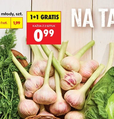 Czosnek młody promocja w Biedronka