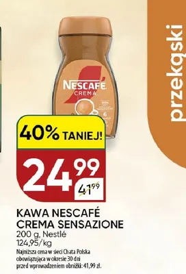 Kawa rozpuszczalna Nescafé Crema Sensazione promocja w Chata Polska