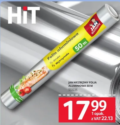 Folia aluminiowa Jan Niezbędny 50m promocja w Selgros