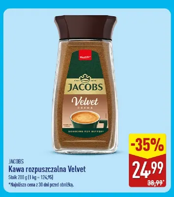 Kawa rozpuszczalna Velvet Jacobs promocja w Aldi