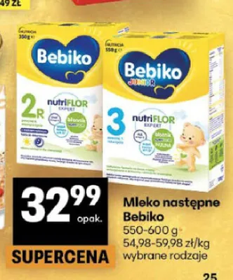 Mleko następne Bebiko 3 promocja w Delikatesy Centrum