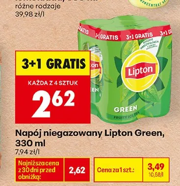 Napój niegazowany Lipton Green promocja w Biedronka