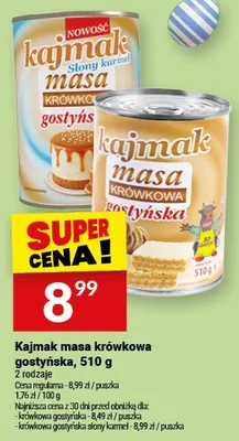 Kajmak masa krówkowa gostyńska Krowka promocja w Twój Market