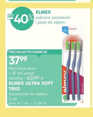 Szczoteczka do zębów Elmex Ultra Soft Trio 3-pak promocja w Super-Pharm
