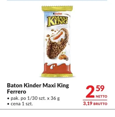 Baton Kinder Maxi King Ferrero promocja w Makro