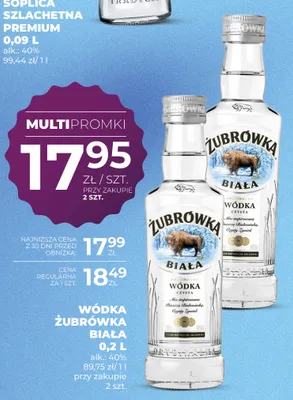 Wódka Żubrówka Biała promocja w Duży Ben