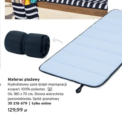 Materac plażowy Tchibo jasnoniebieski promocja w Tchibo