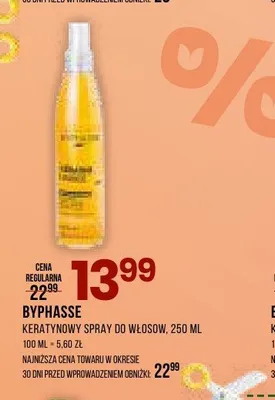 Spray do włosów keratynowy Byphasse promocja w Drogerie Natura