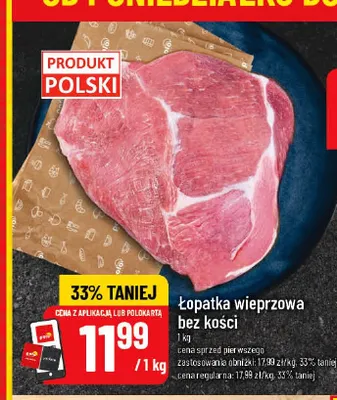 Łopatka wieprzowa bez kości promocja w POLOmarket