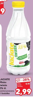 Mleko świeże 2% tł. pasteryzowane 1l  promocja w Kaufland