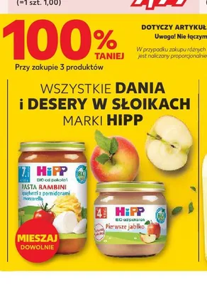 Deser dla dzieci HiPP Pierwsze jabłko promocja w Kaufland