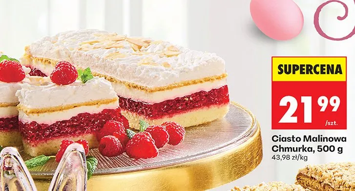 Ciasto malinowa chmurka promocja w Biedronka