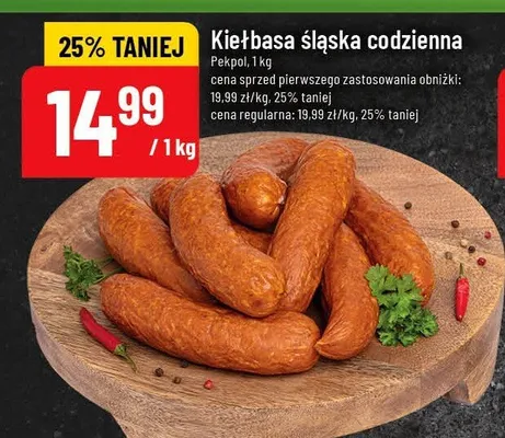 Kiełbasa śląska codzienna promocja w POLOmarket